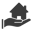 House in hand icon